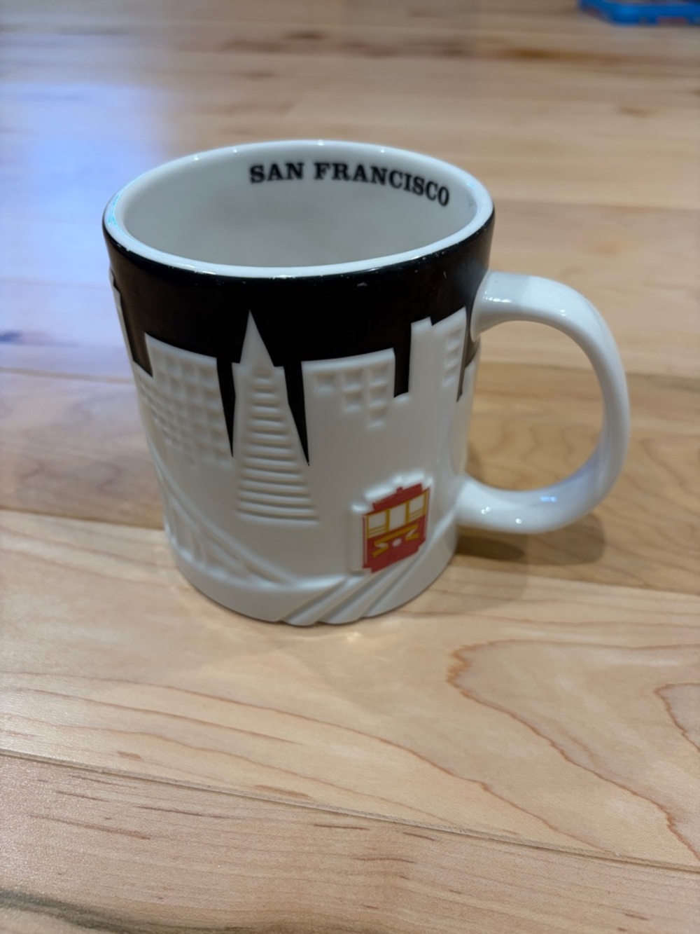 Starbucks San Francisco Skyline Mug - White, Black & Red Accent
